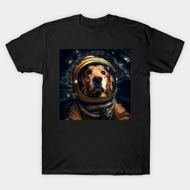 Astro Dog - Golden Retriever T-Shirt by Merchgard